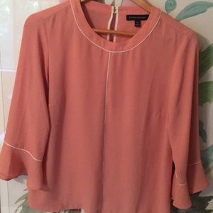Blush quarter sleeve blouse